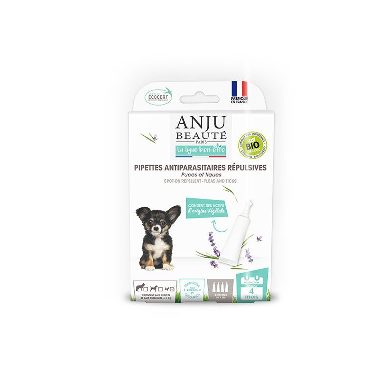 Pipette antiparasitaire chiot et petit chien Ecosoin Bio